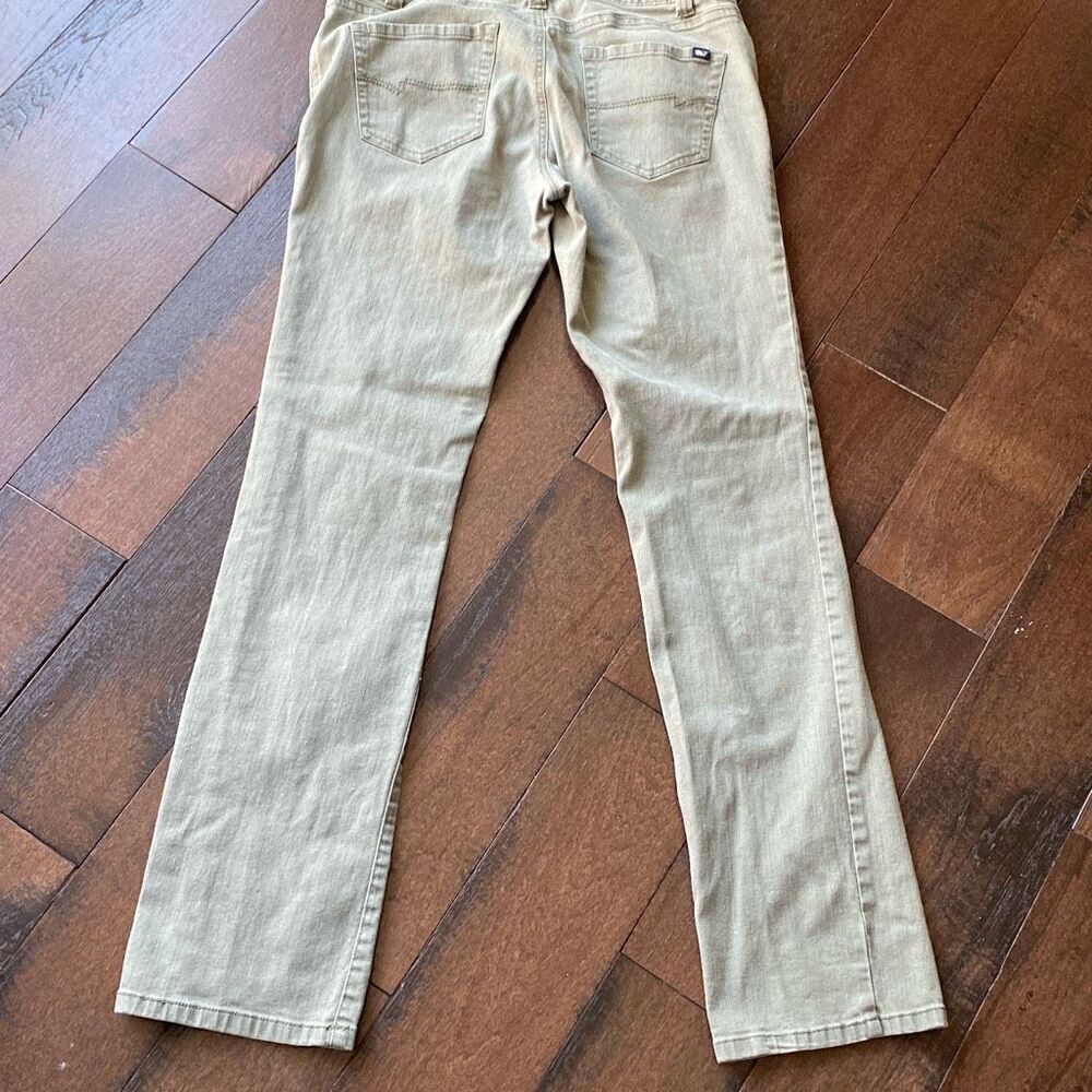 Vineyard Vines womens light olive green straight leg jeans size 8 cotton spandex - Picture 6 of 9